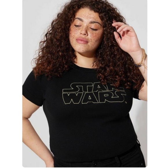 TORRID NWT Lucas Star Wars Short Sleeve Sweater Top - Picture 1 of 6